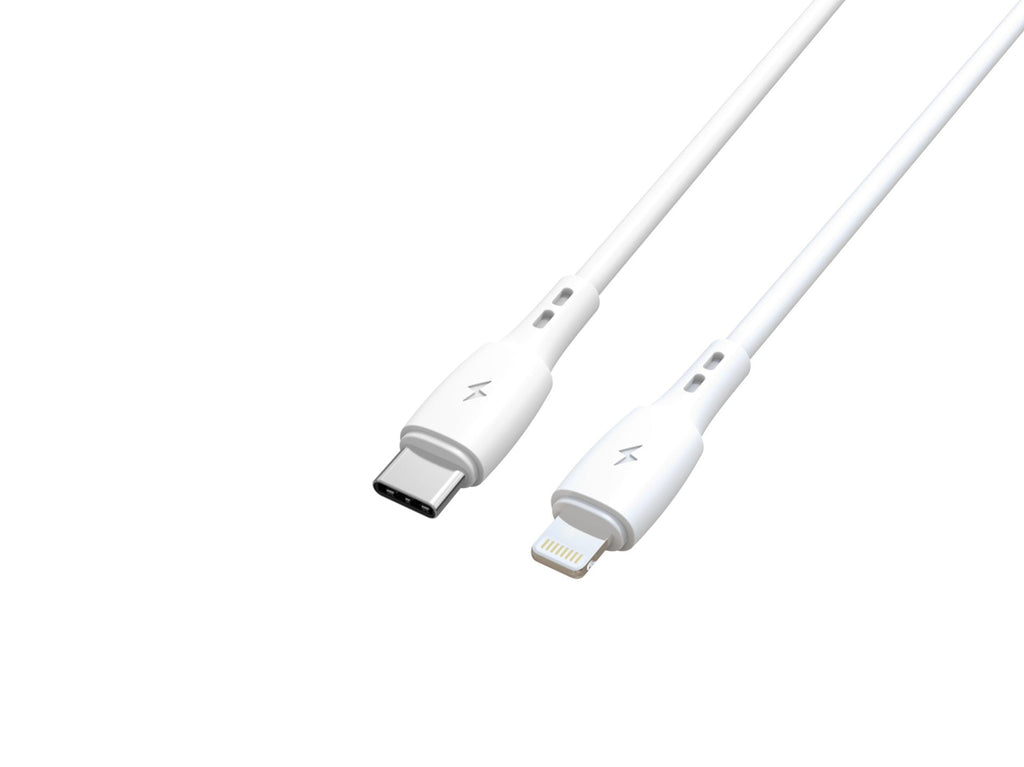 Techancy Cabo De Dados USB C to Lightning Branco TB1778, Carregamento Pd30W, 30cm Adequado Para Utilização Com Power Bank-2