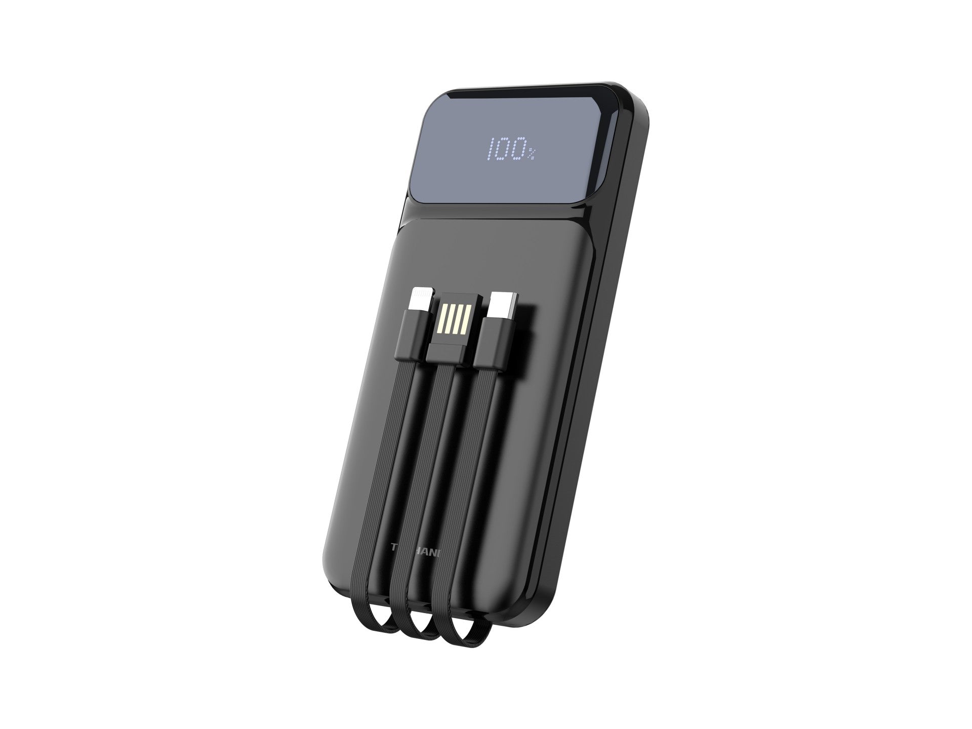 Techancy Power Bank 10000 Mah 22.5w  TF2782, Cabo De Carregamento Type-C+Lightning+ Usb 3in1, Ecrã Digital De Potência-0